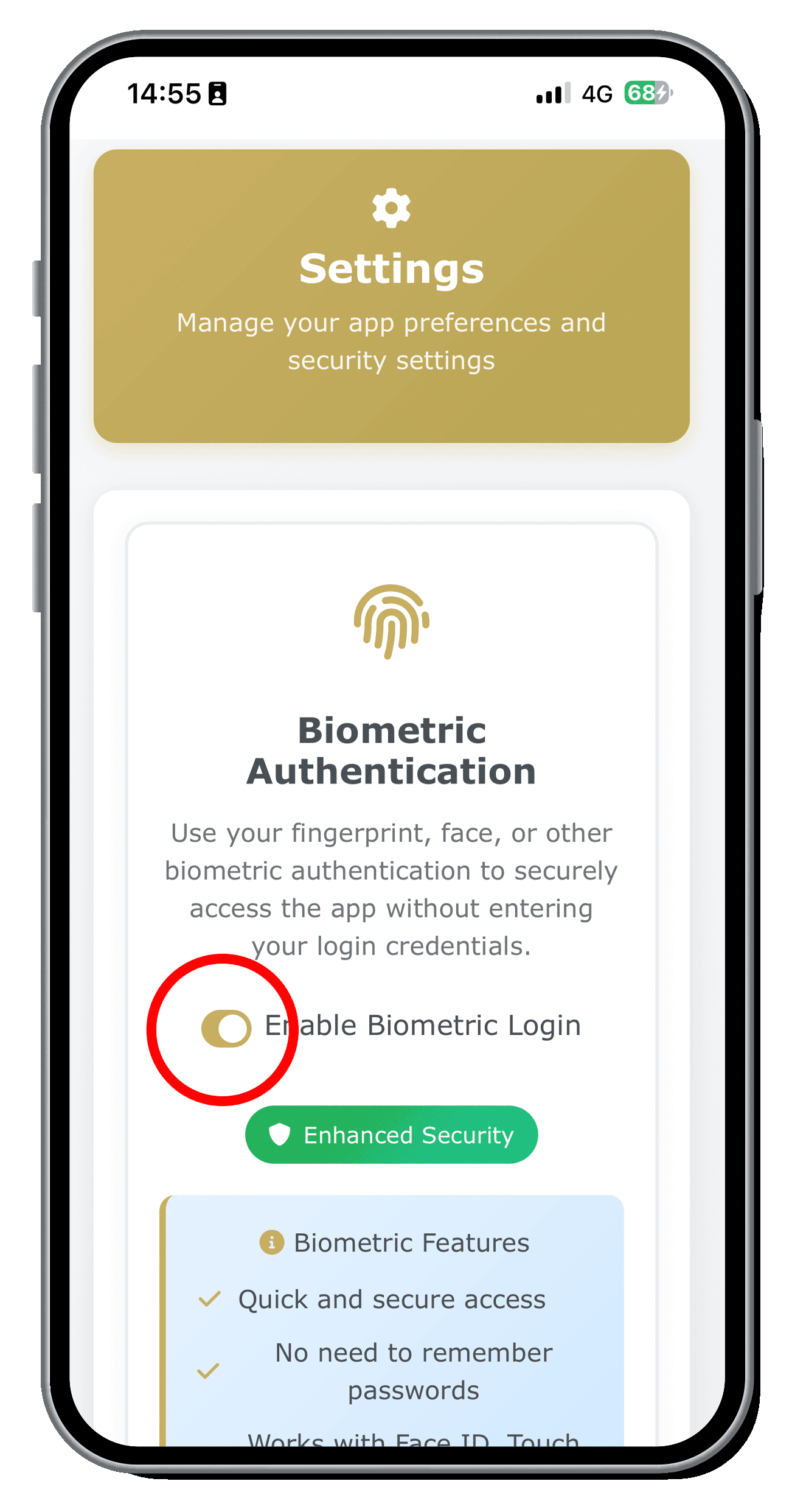 Iphone Setting Bio Enhanced SICC Mobile Application – The Singapore Island Country Club